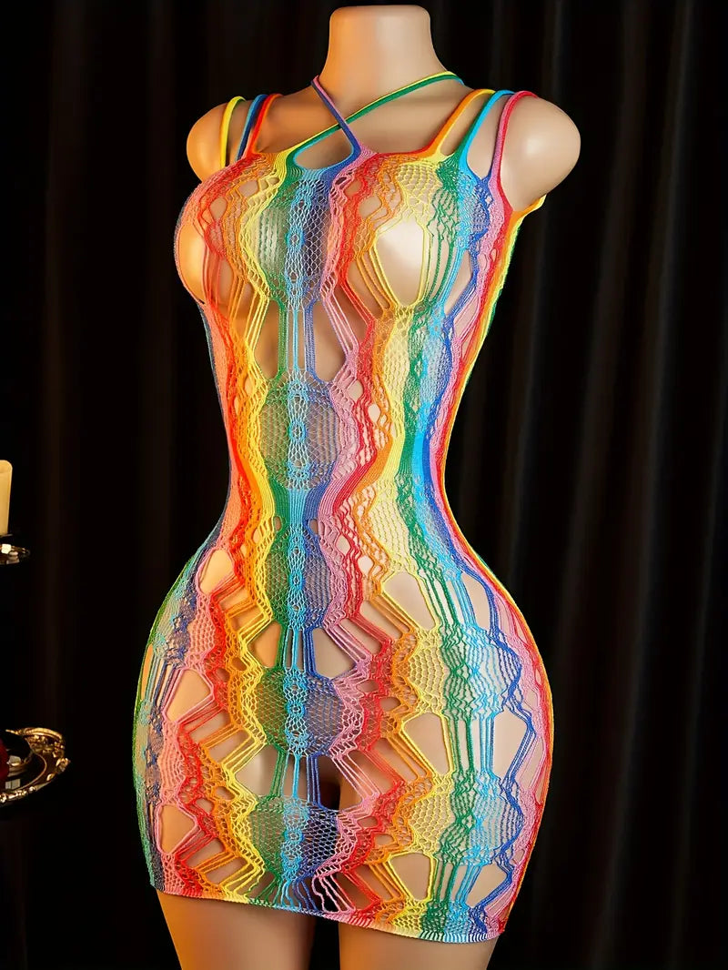 Tricolor Formfitting Dress